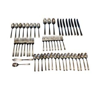 Entire Set 1948 Wallace Harmony House Quad Silver Plate Flatware Sears Signed